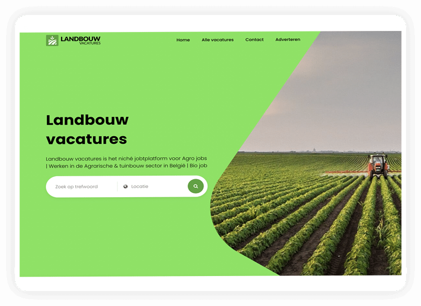 Landbouw vacatures is het niché jobplatform voor Agro jobs | Werken in de Agrarische & tuinbouw sector in België | Bio job